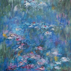 Marg Primmer - Water Lilies 1 40 X 40 cm Acrylic on canvas $180