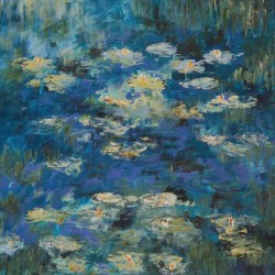 Marg Primmer - Water lilies 2 40 X40 cm Acrylic on canvas $180